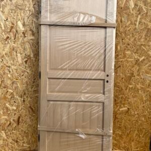 Bloc-porte bois massif à recouvrement Jade - chêne brut