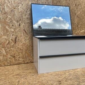 Ensemble meuble salle de bain avec vasque et miroir