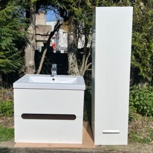 Ensemble meuble salle de bain blanc