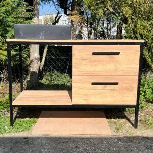 Ensemble meuble salle de bain avec vasque et miroir